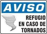 Accuform MADM823VP 10" x 14" OSHA Notice Safety Sign: Tornado Shelter (2)
