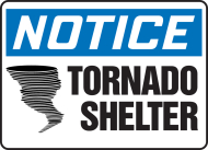 Accuform MADM823VP 10" x 14" OSHA Notice Safety Sign: Tornado Shelter (0)