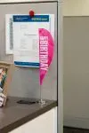 Accuform MBF108 10" x 7" Desk Flags: Out Of Office, Aluminum (2)