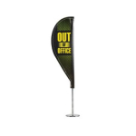 Accuform MBF108 10" x 7" Desk Flags: Out Of Office, Aluminum (0)