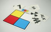 Accuform MBLEV15 15" Diamond NFPA Safety Placard: 15" Diamond, Adhesive Vinyl (1)