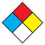 Accuform MBLEV15 15" Diamond NFPA Safety Placard: 15" Diamond, Adhesive Vinyl (0)