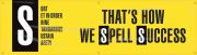 Accuform MBR587 28" x 48" 6S Motivational Banner: That's How We Spell Success, Adhesive Vinyl (1)