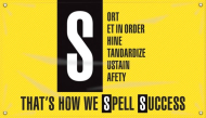 Accuform MBR587 28" x 48" 6S Motivational Banner: That's How We Spell Success, Adhesive Vinyl (0)