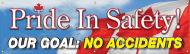 Accuform MBR890 Safety Banners: Pride In Safety (Canada) Our Goal - No Accidents (0)