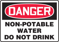 Accuform MCAW125VP OSHA Danger Safety Sign: Non-Potable Water - Do Not Drink (0)