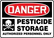 Accuform MCHD103VA OSHA Danger Safety Sign: Pesticide Storage - Authorized Personnel Only (1)