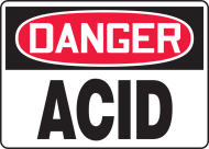 Accuform MCHL190VP OSHA Danger Safety Sign: Acid (0)