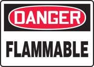 Accuform MCHL231VP OSHA Danger Safety Sign: Flammable (0)