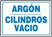 Accuform MCPG533VP Safety Sign: Argon - Empty Cylinders (1)