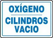 Accuform MCPG541VP Safety Sign: Oxygen - Empty Cylinders (1)