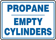 Accuform MCPG544VP Cylinder Sign: Propane Cylinder Status (0)