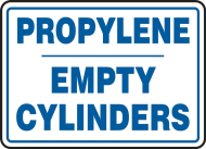 Accuform MCPG547VP Cylinder Sign: Propylene Cylinder Status (0)