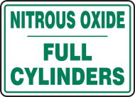 Accuform MCPG554VP Cylinder Sign: Nitrous Oxide - Empty Cylinders (0)