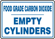 Accuform MCPG560VP Cylinder Sign: Food Grade Carbon Dioxide Cylinder Status (0)