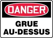 Accuform MCRT153VA OSHA Danger Safety Sign: Crane Overhead (1)