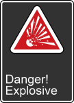 Accuform MCSA145XP Safety Sign: Danger! Explosive (0)