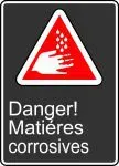 Accuform MCSA150VP Safety Sign: Danger! Corrosive Materials (1)