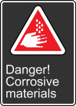 Accuform MCSA150VP Safety Sign: Danger! Corrosive Materials (0)