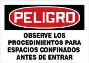 Accuform MCSP044VP OSHA Danger Safety Sign: Follow Confined Space Entry Procedure Before Entering (2)