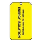 Accuform MDT401PTP Energy Isolation Tag: Danger - Do Not Operate - Energy Isolation - Lock Box - Date - Applied By (1)