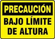 Accuform MECR606VP OSHA Caution Safety Sign: Low Overhead Clearance (1)