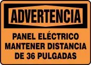 Accuform MELC308VP OSHA Warning Safety Sign: Electrical Panel - Keep Clear Up To 36 Inches (1)