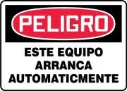 Accuform MEQM176VP OSHA Danger Safety Sign - This Equipment Starts Automatically (1)