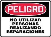 Accuform MEQM208VP OSHA Danger Safety Sign: Do Not Operate - Men Working On Repairs (1)