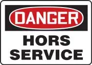 Accuform MEQT002VP OSHA Danger Safety Sign - Out Of Service (1)