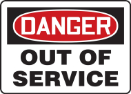 Accuform MEQT002VP OSHA Danger Safety Sign - Out Of Service (0)