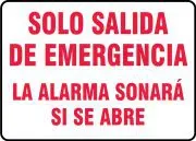 Accuform MEXT921XT Safety Sign: Emergency Exit Only - Alarm Will Sound (1)