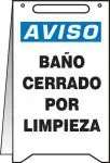 Accuform MF114 OSHA Notice Fold-Ups Safety Sign: Restroom Closed For Cleaning (1)