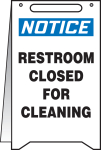 Accuform MF114 OSHA Notice Fold-Ups Safety Sign: Restroom Closed For Cleaning (0)