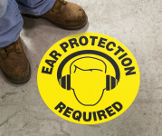 Accuform MFS202 Slip-Gard Floor Sign: Ear Protection Required (0)