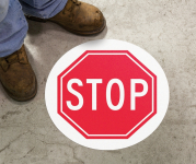 Accuform MFS2217 Slip-Gard Adhesive Floor Safety Sign: Stop (0)