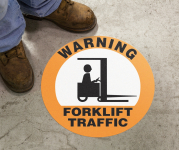 Accuform MFS2817 Slip-Gard Floor Sign: Warning - Forklift Traffic (Graphic) (0)