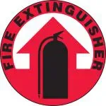 Accuform MFS2908 Slip-Gard Floor Sign: Fire Extinguisher (Arrow) (1)