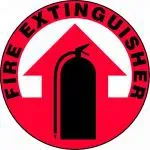 Accuform MFS2908 Slip-Gard Floor Sign: Fire Extinguisher (Arrow) (2)