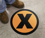 Accuform MFS374OR Slip-Gard Floor Sign: X Symbol (0)