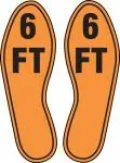 Accuform MFS377YL Slip-Gard Floor Sign: 6 FT (Footprints) (1)