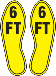 Accuform MFS377YL Slip-Gard Floor Sign: 6 FT (Footprints) (0)
