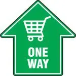 Accuform MFS474 Slip-Gard Floor Sign: One Way (in arrow shape) (1)