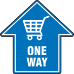 Accuform MFS474 Slip-Gard Floor Sign: One Way (in arrow shape) (0)