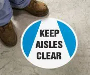 Accuform MFS819 Slip-Gard Floor Sign: Keep Aisles Clear (1)