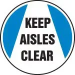 Accuform MFS819 Slip-Gard Floor Sign: Keep Aisles Clear (2)