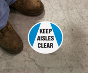 Accuform MFS819 Slip-Gard Floor Sign: Keep Aisles Clear (0)