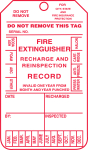 Accuform MGT210PTP Fire Inspection Safety Tag: Fire Extinguisher Record (0)