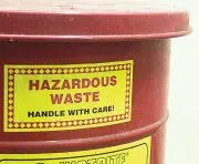 Accuform MHZWNJEVL Hazardous Waste Safety Label: California & New Jersey - Hazardous Waste (1)