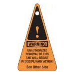 Accuform MLT316CTP Triangle Safety Tag: Warning Locked out (1)
